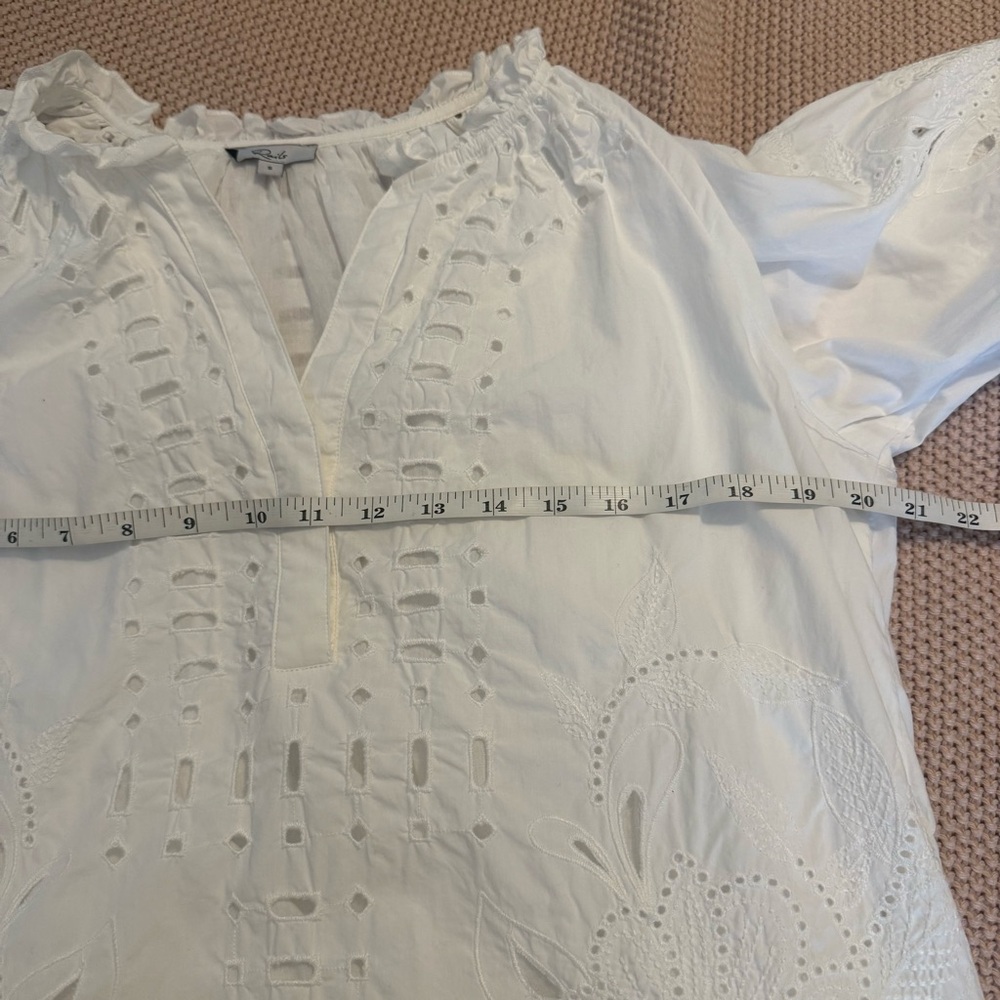 Rails Saylor Eyelet Dress in White * Missing Belt* size Small - Picture 12 of 14
